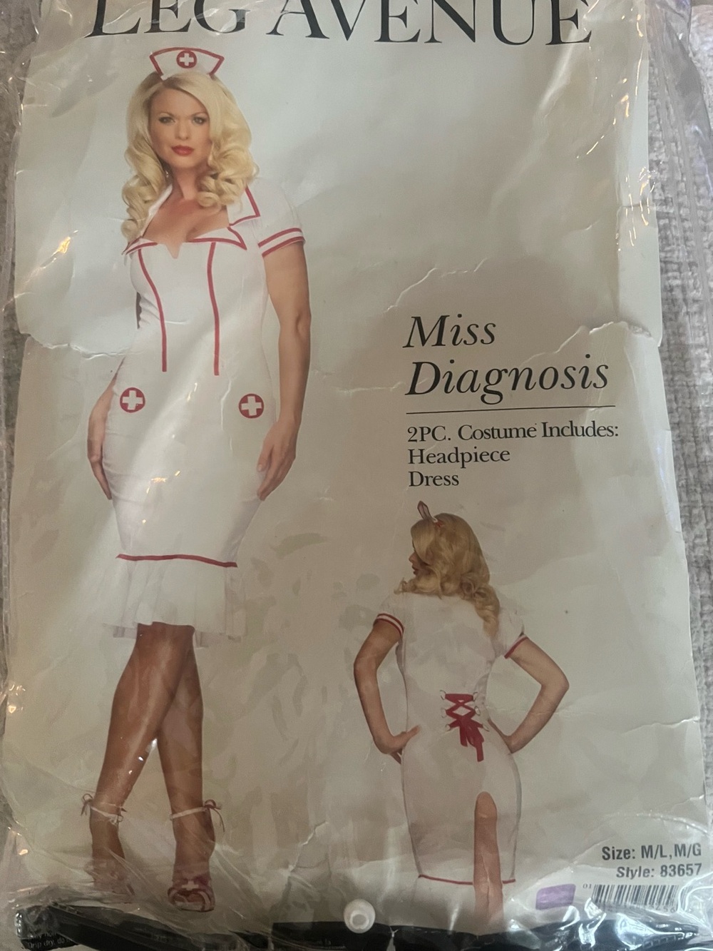 Leg Avenue White and Red 'Miss Diagnosis' Nurse Midi Dress
